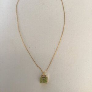 Kate Spade New Lime and Gold Purse Earrings